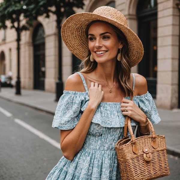 Quelles sont les meilleures façons de porter des sacs en osier avec des robes d'été?